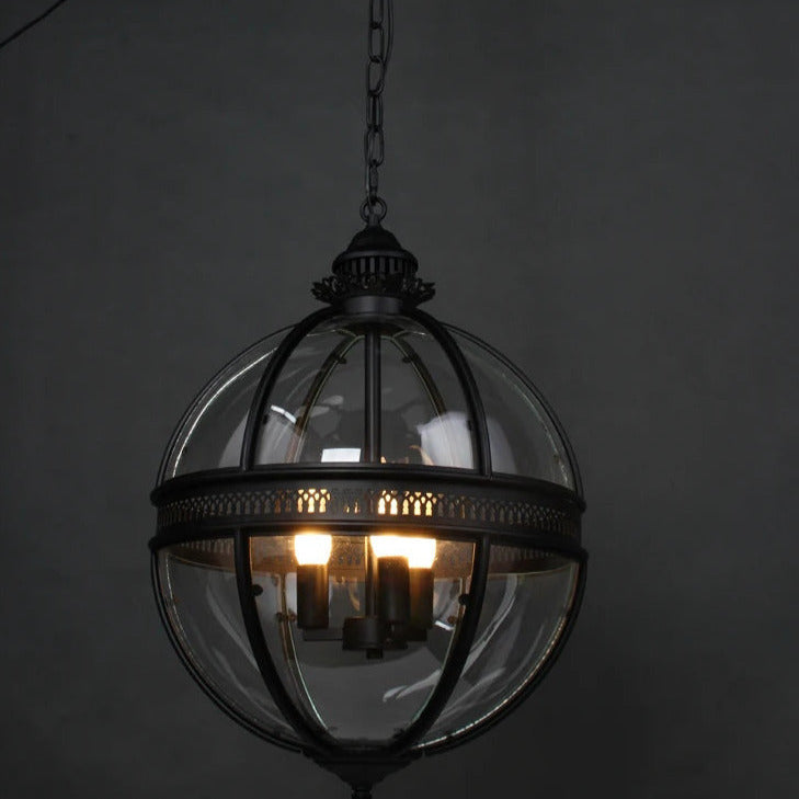 Edward retro-pendel i glas — kugleformet