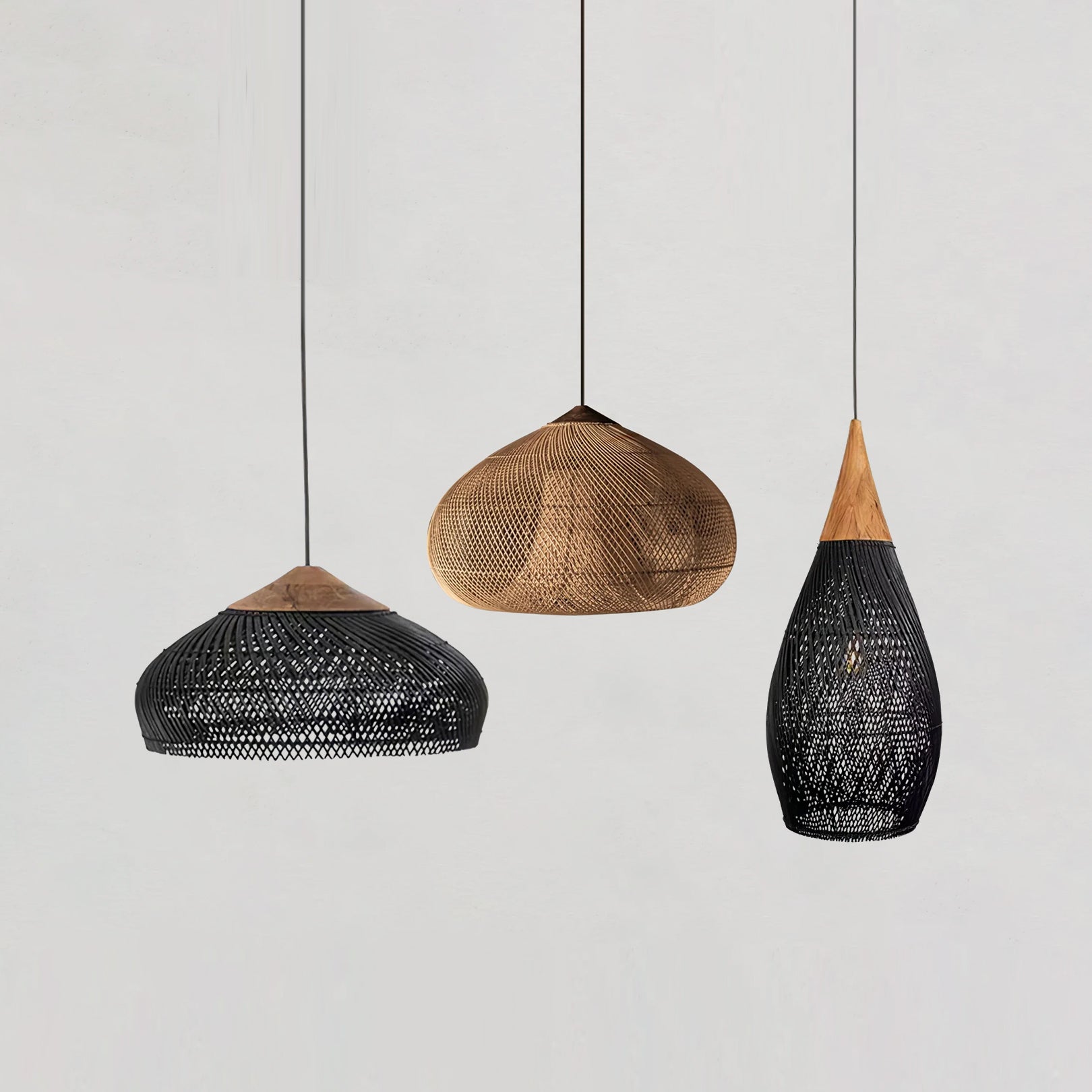 Braided Rattan Pendant Lamp - Vakkerlight
