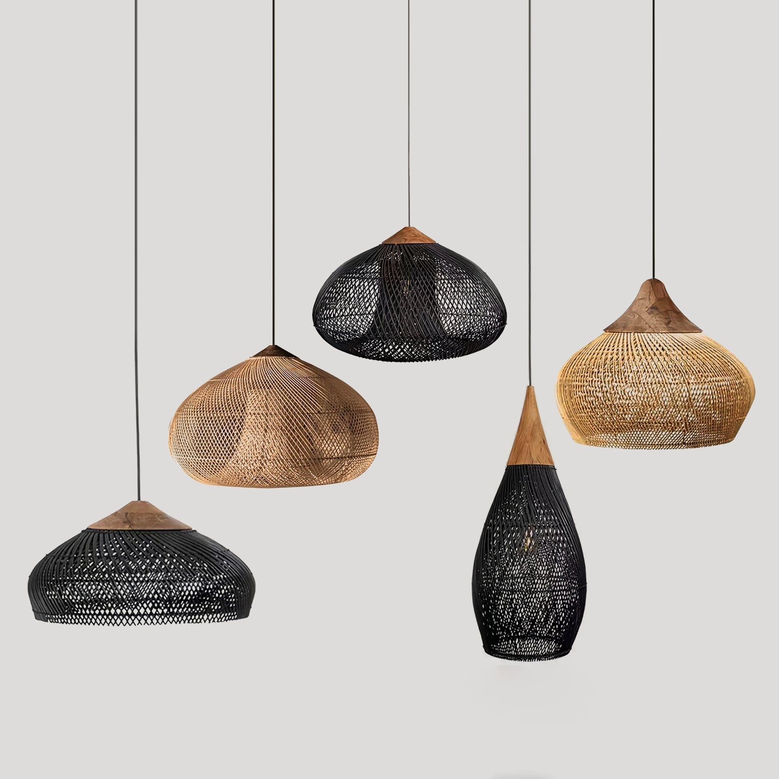 Braided Rattan Pendant Lamp - Vakkerlight