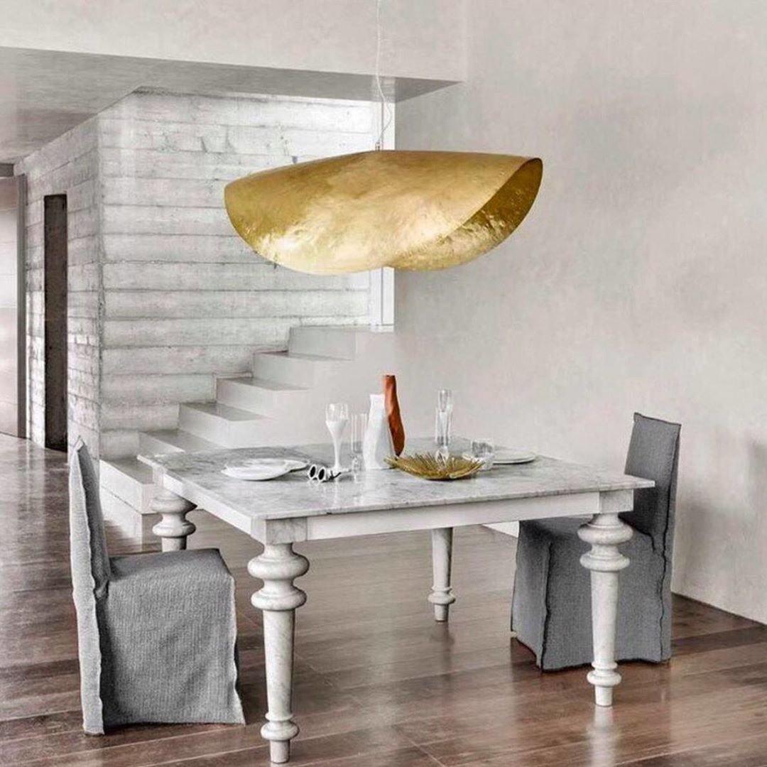 Matte Hammered Drum Pendant — 80cm Diameter