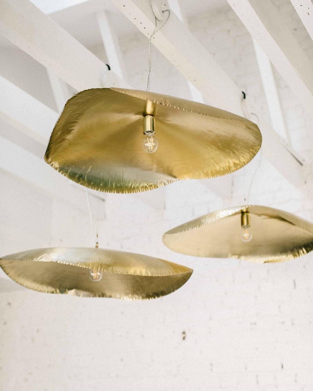 Matte Hammered Drum Pendant — 80cm Diameter