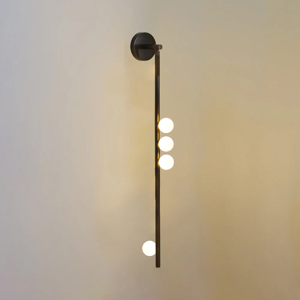 Brass Glass Tube Wall Lamp - Vakkerlight