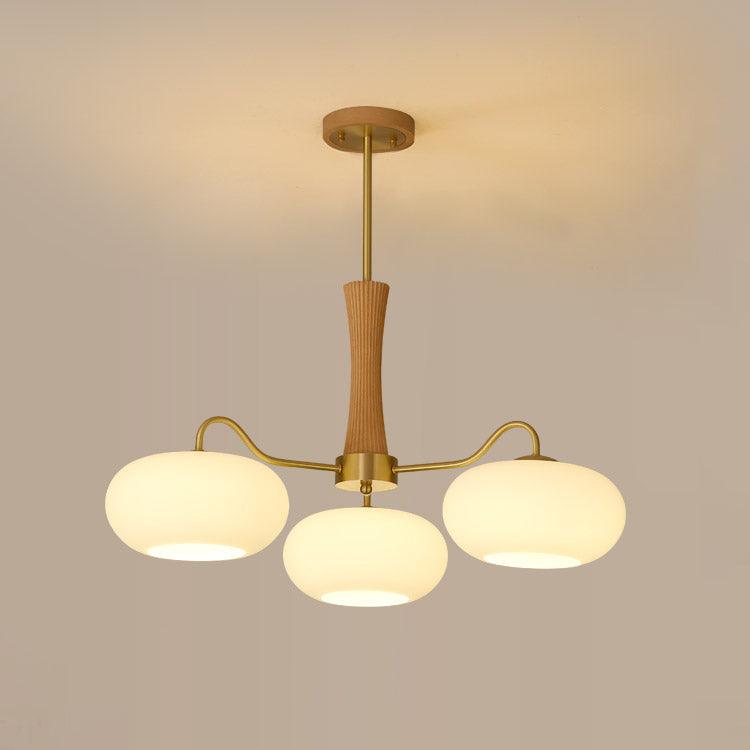 Brass Wooden Persimmon Chandelier - Lamp Outdoor