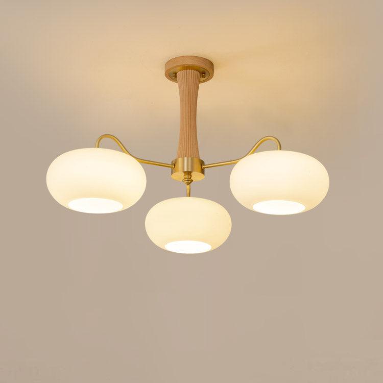 Brass Wooden Persimmon Chandelier - Lamp Outdoor