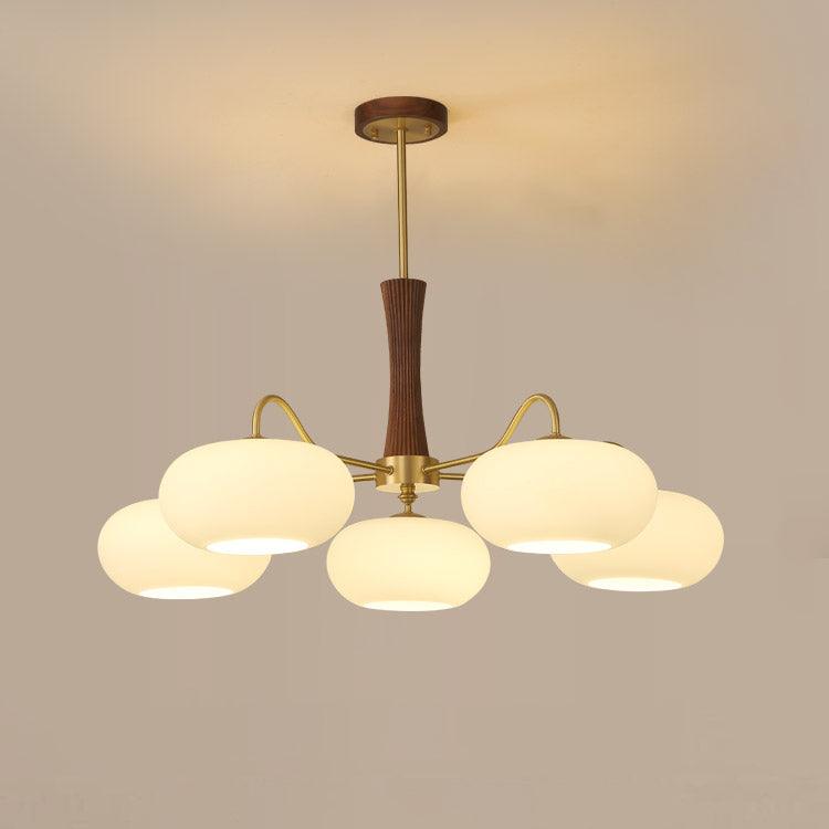 Brass Wooden Persimmon Chandelier - Lamp Outdoor