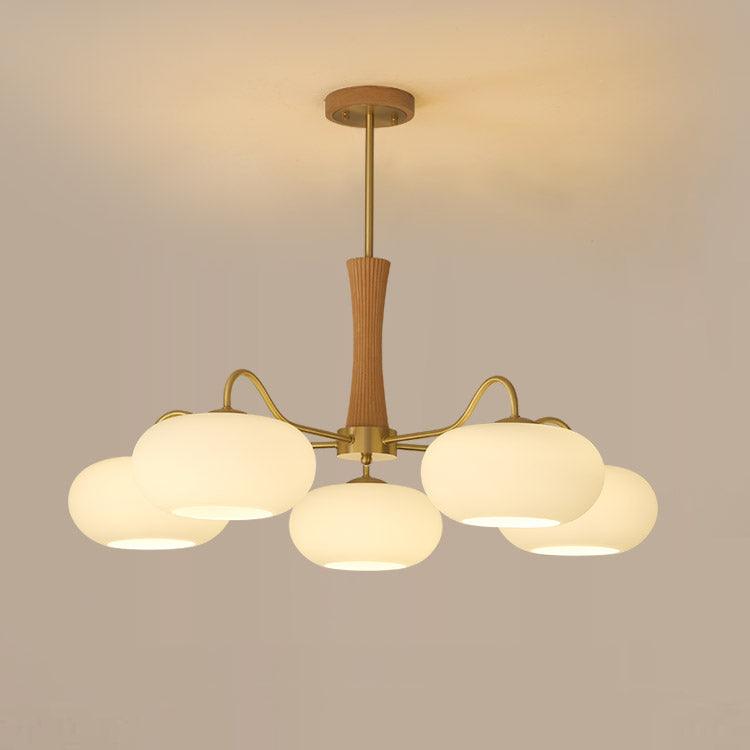 Brass Wooden Persimmon Chandelier - Lamp Outdoor