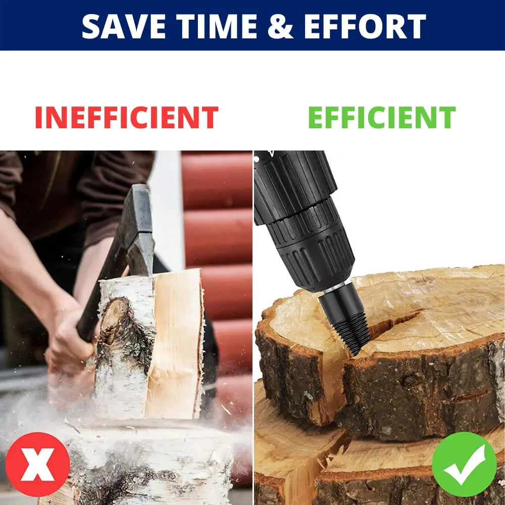 Set Bit Gerudi Kayu Api TimberSplit - Belah Kayu Dengan Mudah Menggunakan Gerudi Tanpa Wayar