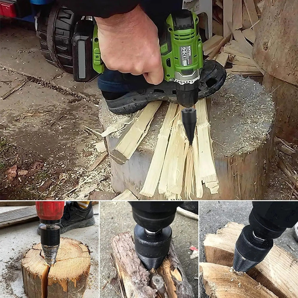 Set Bit Gerudi Kayu Api TimberSplit - Belah Kayu Dengan Mudah Menggunakan Gerudi Tanpa Wayar