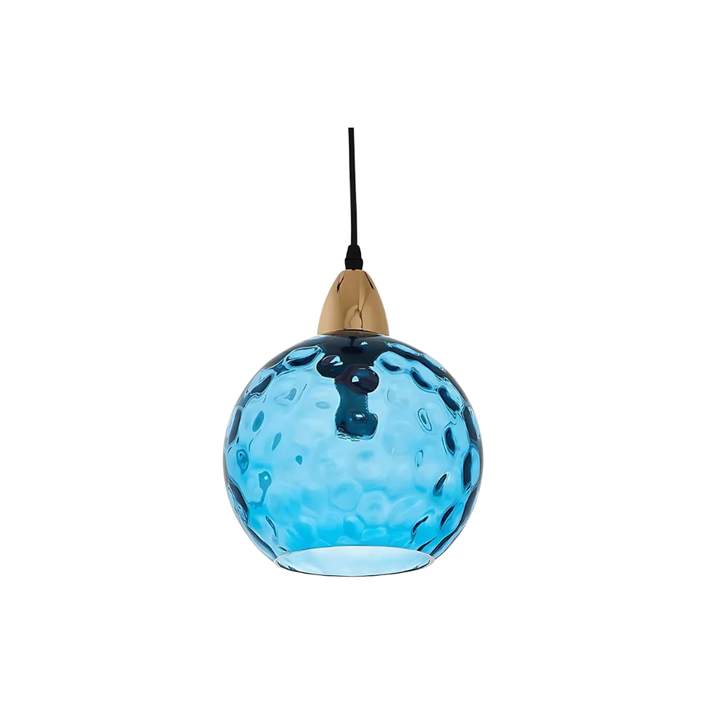 Moderní skleněné závěsné svítidlo ve tvaru koule - severský LED design