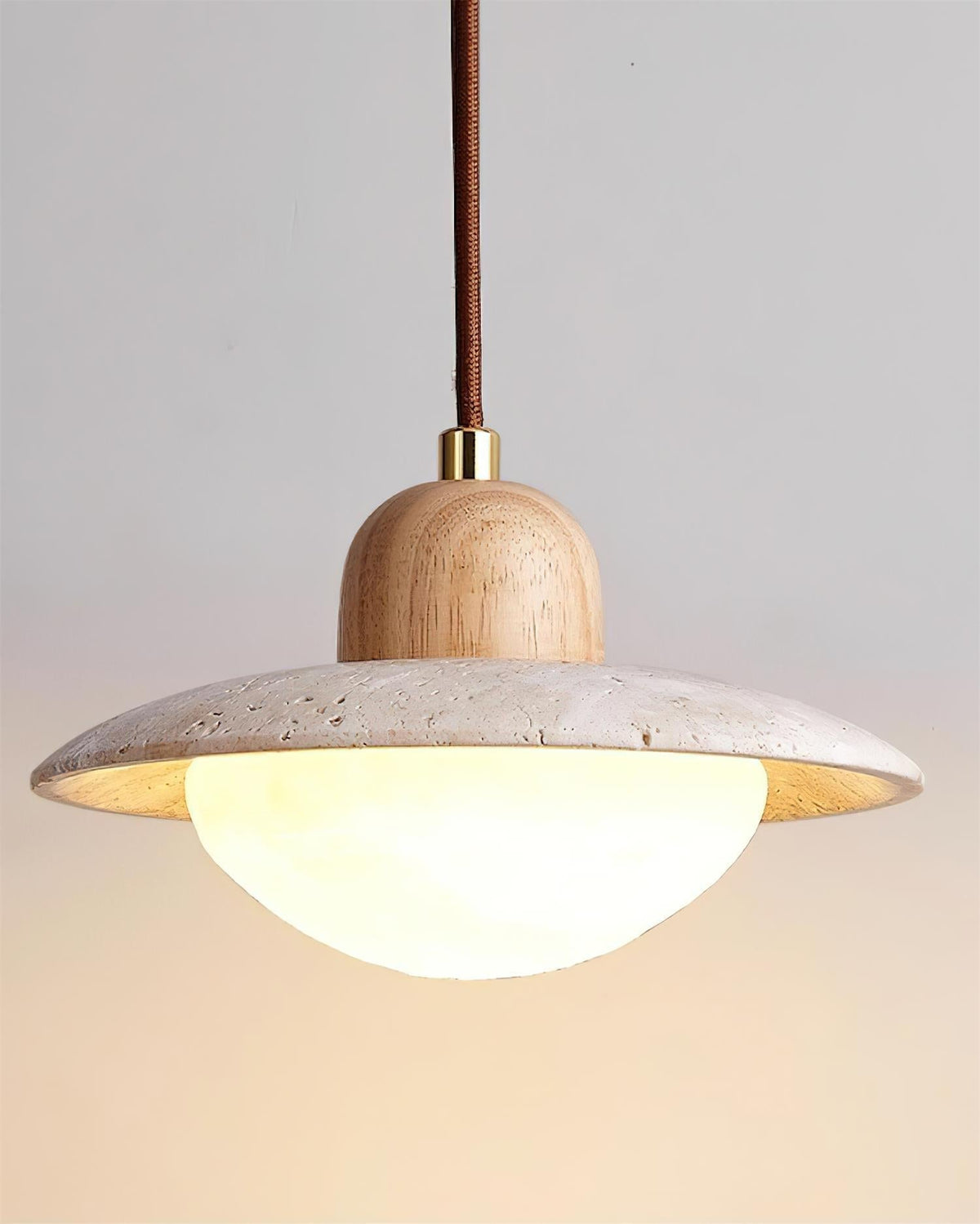 Duvio洞石吊灯 — 直径25cm，内置暖光LED