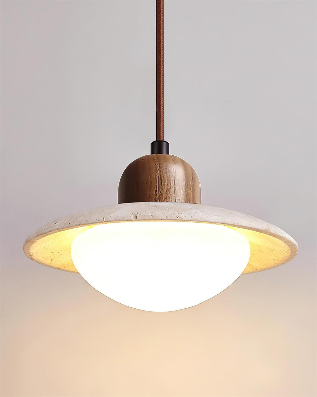 Duvio洞石吊灯 — 直径25cm，内置暖光LED