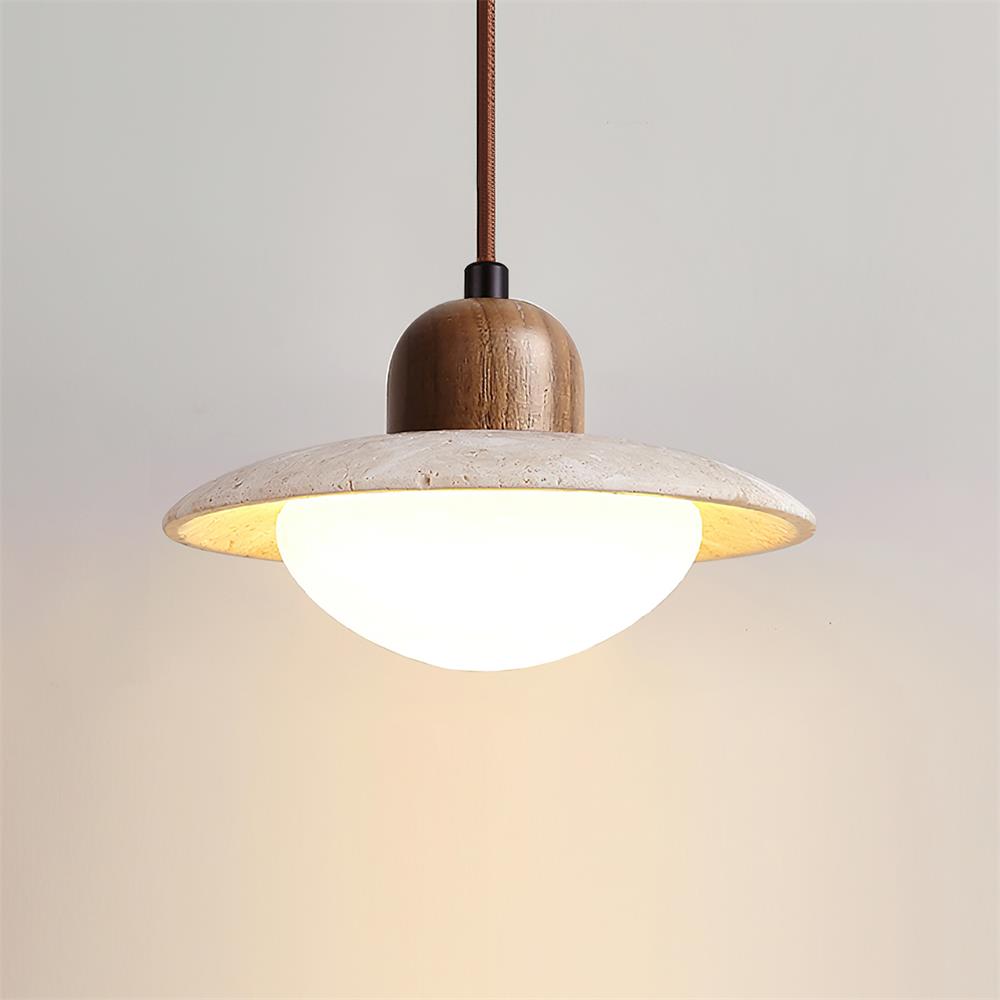 Duvio洞石吊灯 — 直径25cm，内置暖光LED
