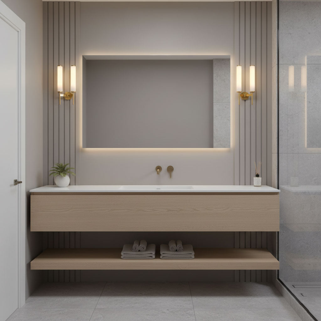 布林迪西雪花石膏壁灯——筒罐造型