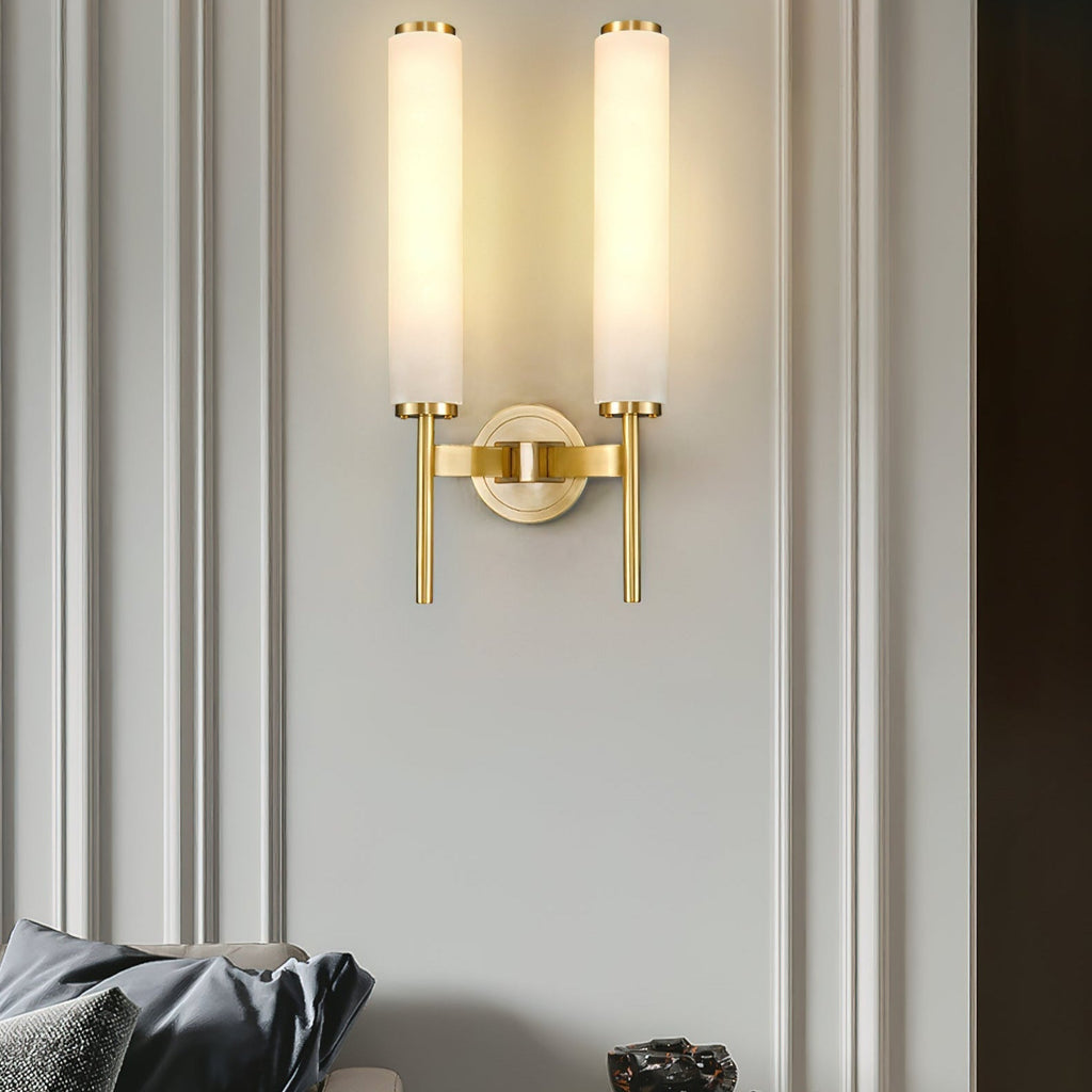 Jern Wandleuchte aus Alabaster – klassisches Art-déco-Design
