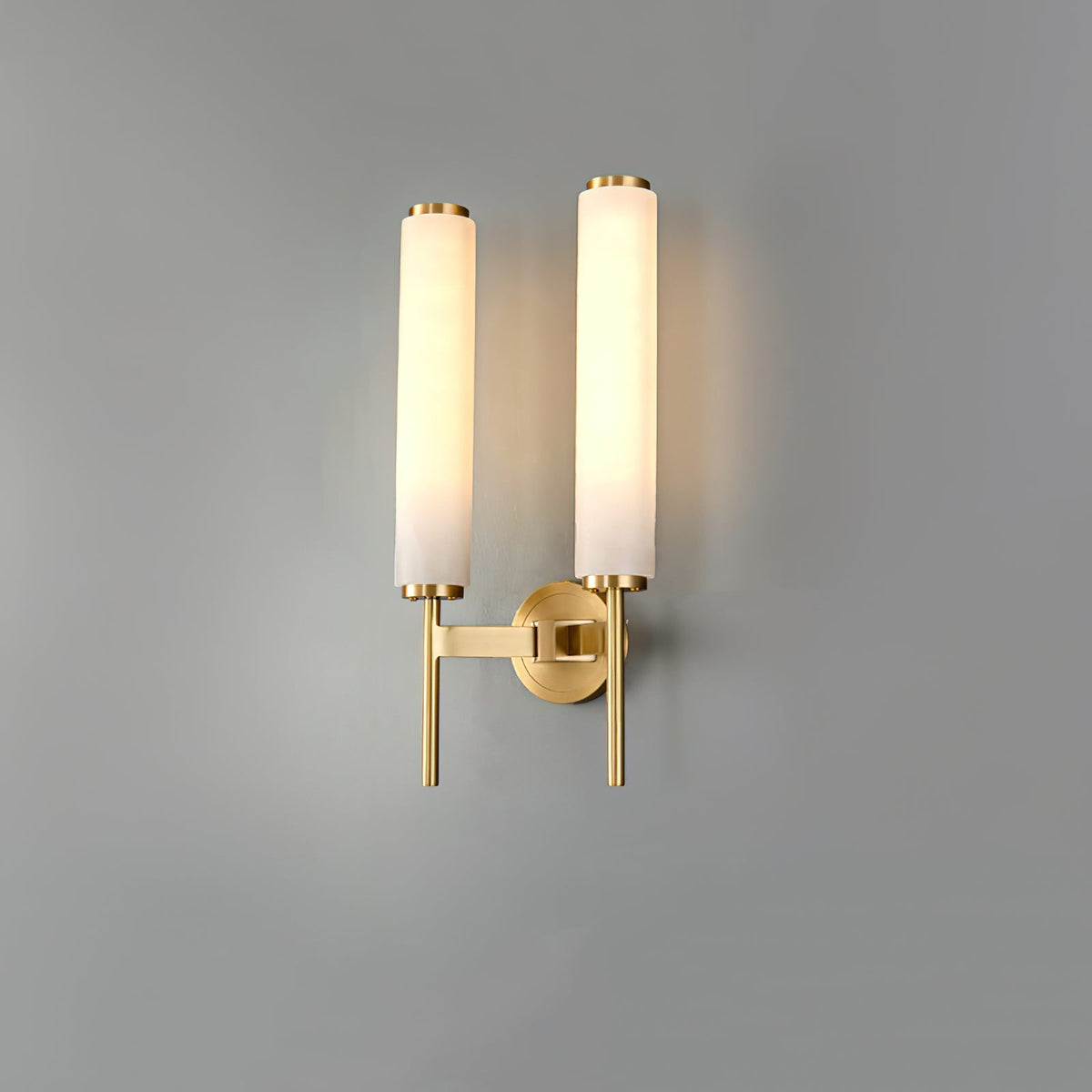 Jern Wandleuchte aus Alabaster – klassisches Art-déco-Design