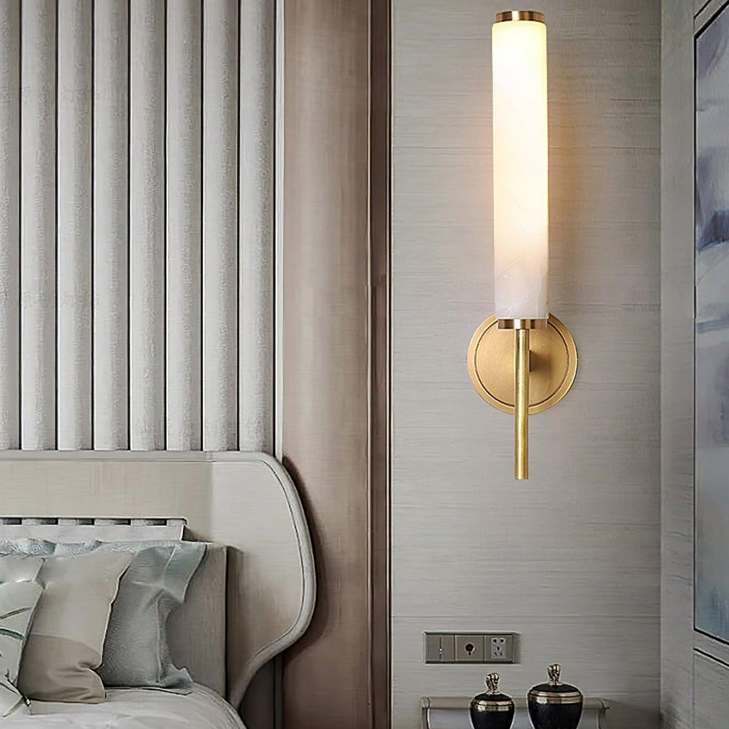 Jern Wandleuchte aus Alabaster – klassisches Art-déco-Design