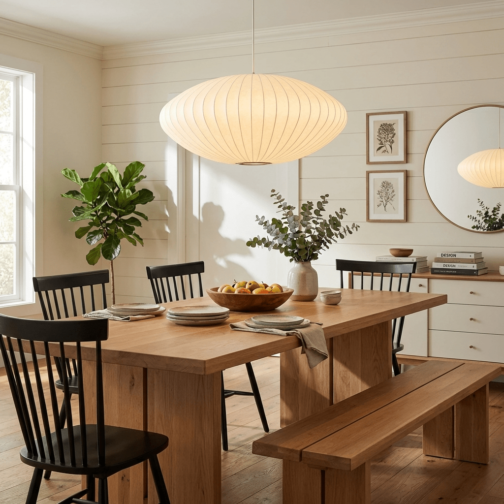 Crisscross Geometric Frame Bubble Pendant Light