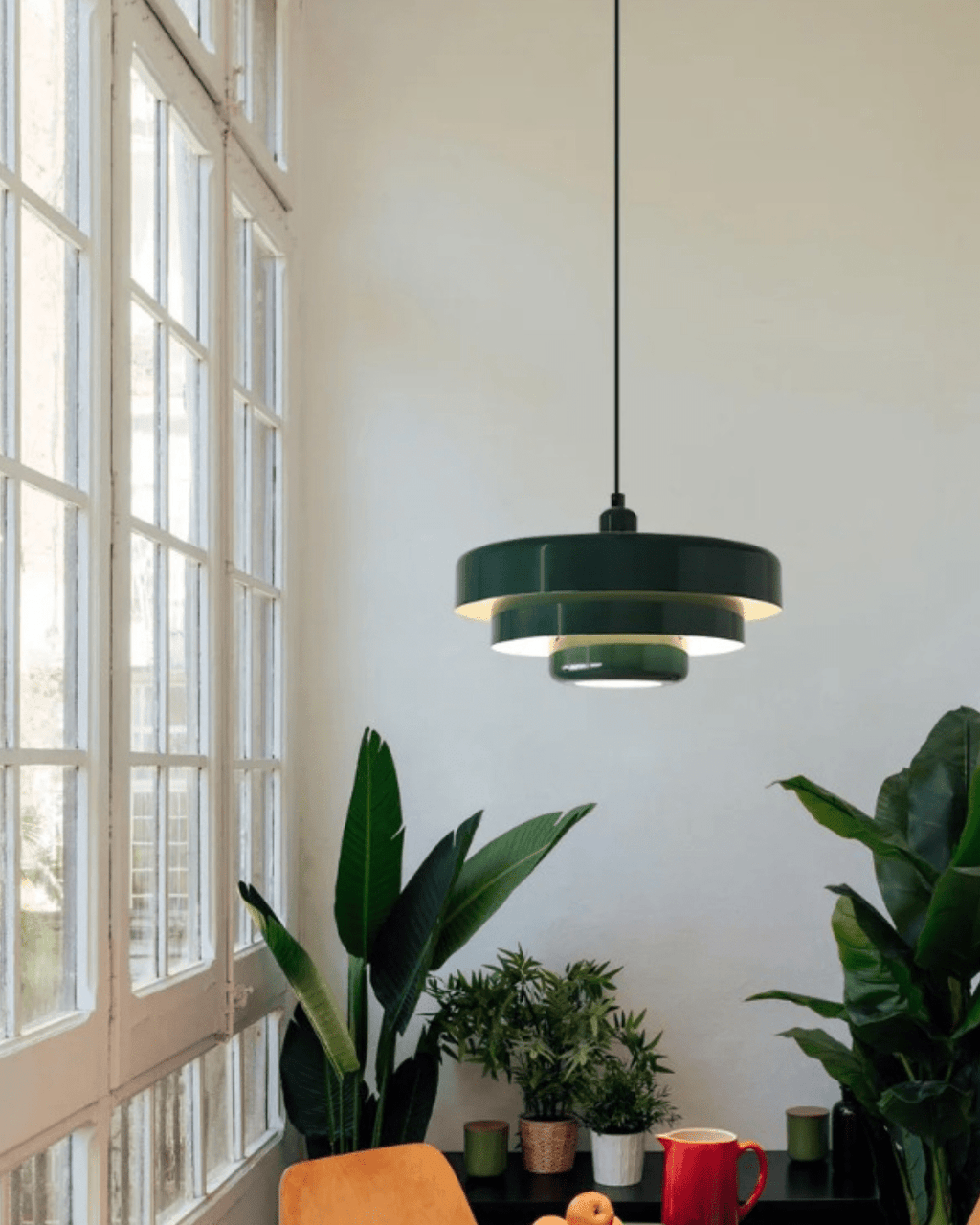 Lampa wisząca LumaCascade ze stopniowanym kloszem z żelaza i aluminium