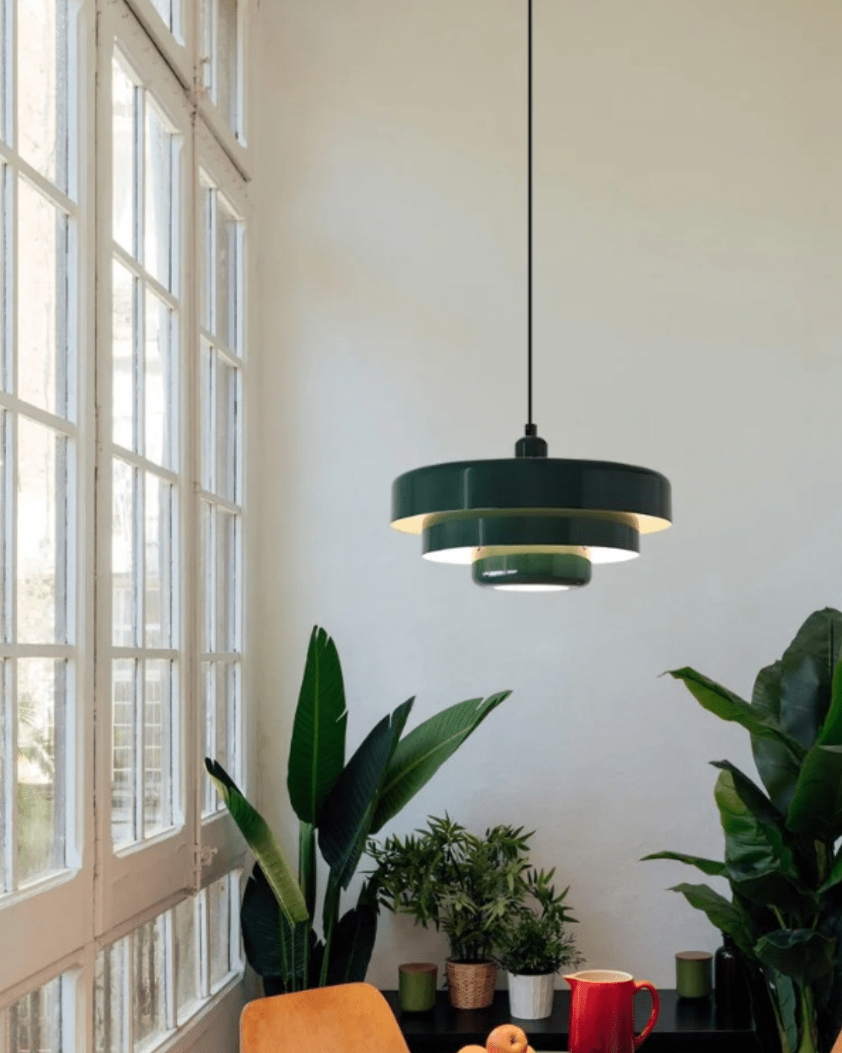 Lampa wisząca LumaCascade ze stopniowanym kloszem z żelaza i aluminium