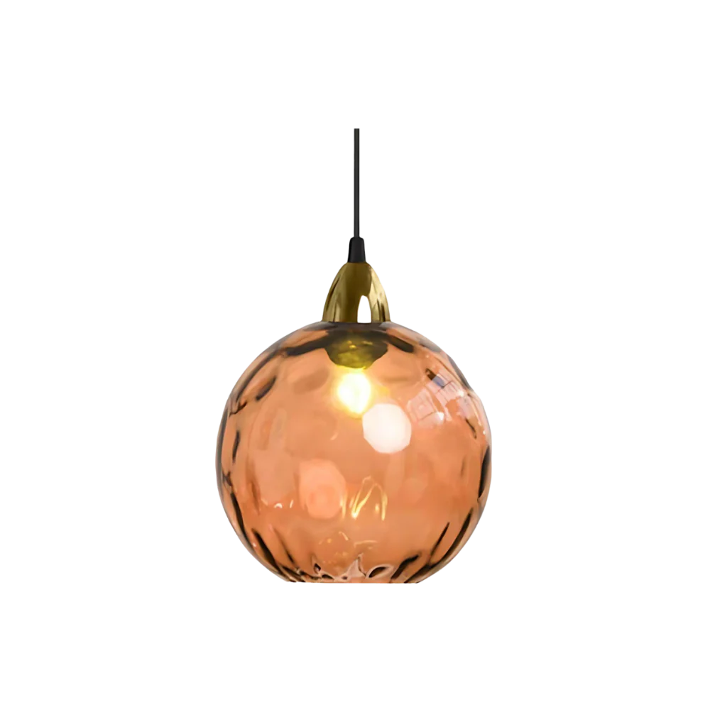 Moderní skleněné závěsné svítidlo ve tvaru koule - severský LED design