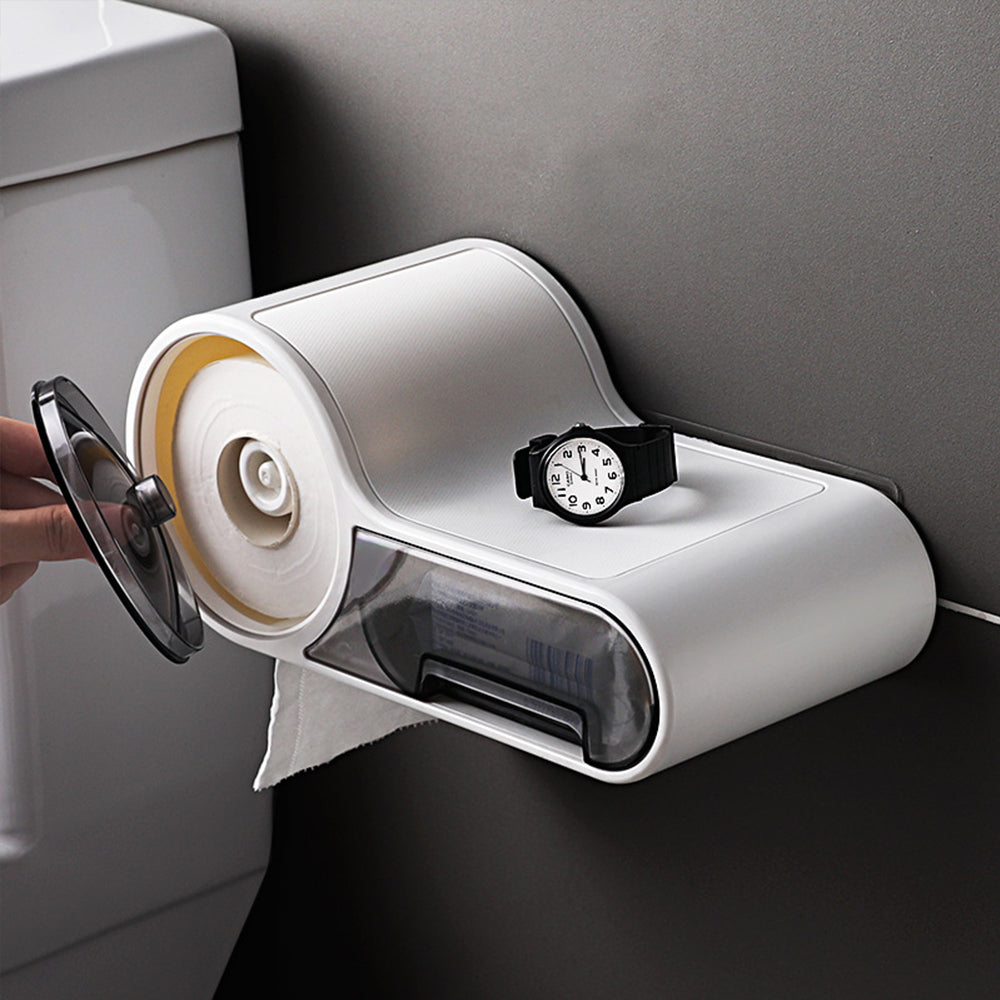 Waterproof Self Adhesive Toilet Paper Holder For Bathroom