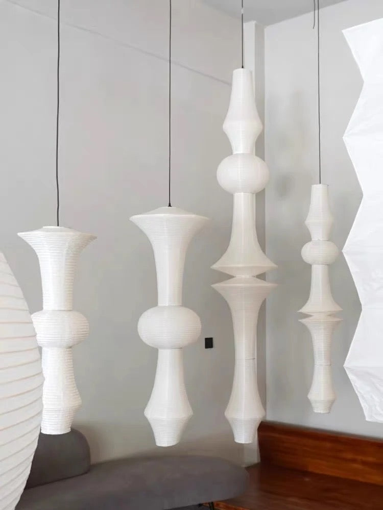 Nova Skulpturale Hängelampen mit japanischer minimalistischer Geometrie