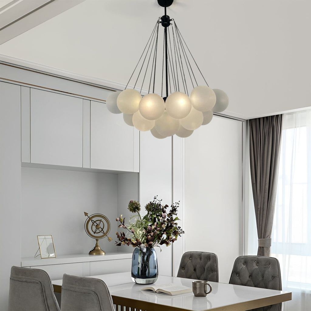 Lunera Frosted Globe Chandelier | Orntli