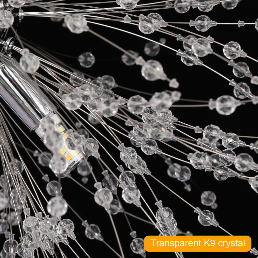 Zarif Modern Karahindiba Kristal Sarkıt Tavan Lambası