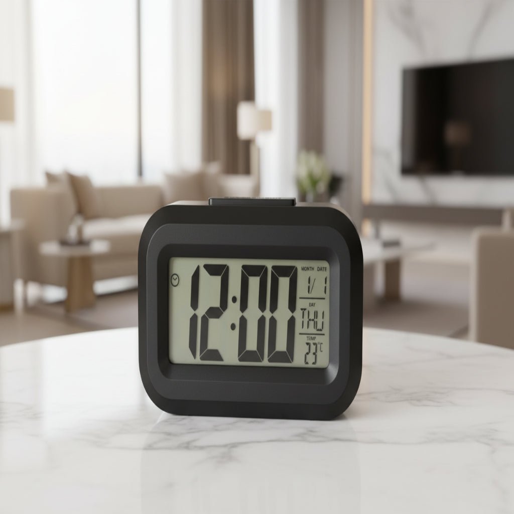 NovaTime Mini kompakter digitaler LED-Wecker mit Schlummerfunktion für alle Altersgruppen