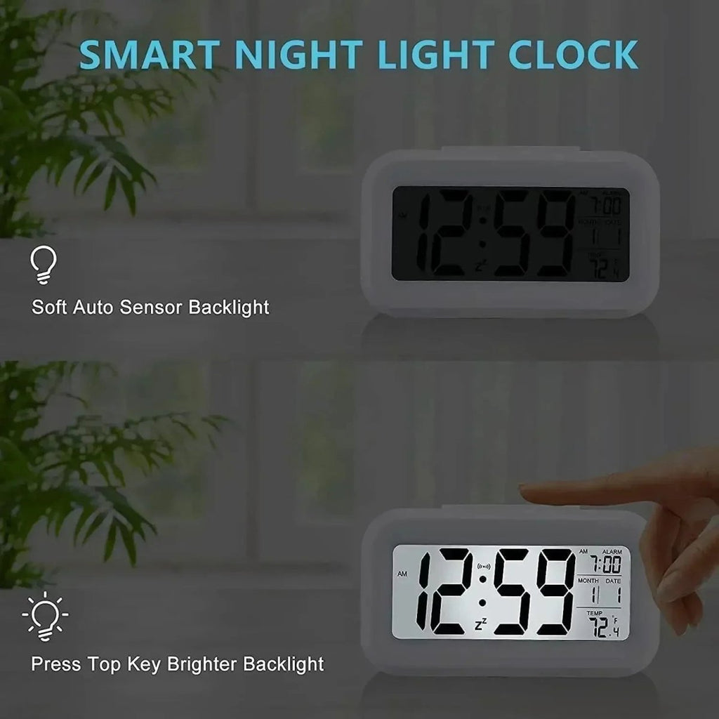 NovaTime Mini kompakter digitaler LED-Wecker mit Schlummerfunktion für alle Altersgruppen