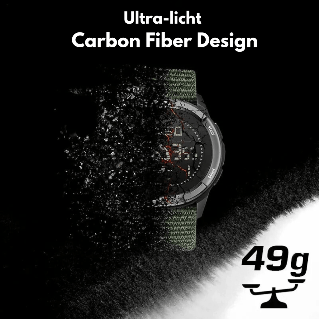 Sportovní hodinky TrailPulse Carbon pro dobrodruhy, lehké a nárazuvzdorné