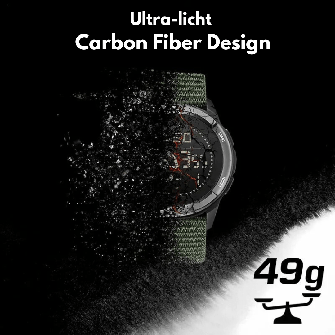 Sportovní hodinky TrailPulse Carbon pro dobrodruhy, lehké a nárazuvzdorné