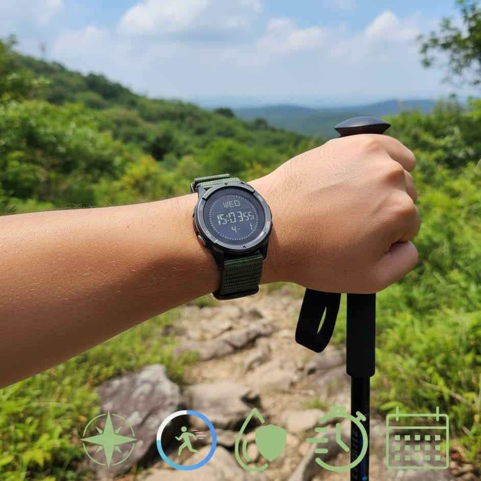 Sportovní hodinky TrailPulse Carbon pro dobrodruhy, lehké a nárazuvzdorné