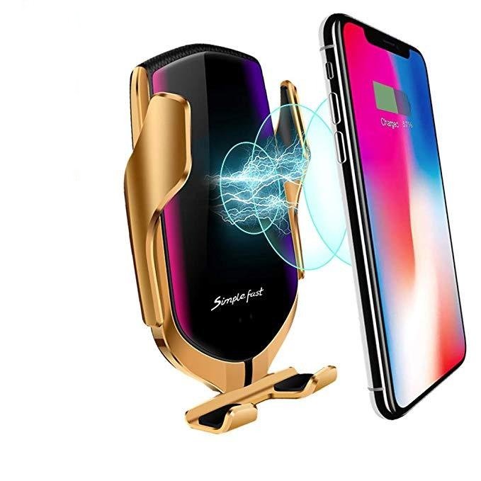 AeroGrip – bezdrátový držák telefonu do auta ovladatelný jednou rukou s automatickým sevřením, nabíjením Qi a otáčením o 360°