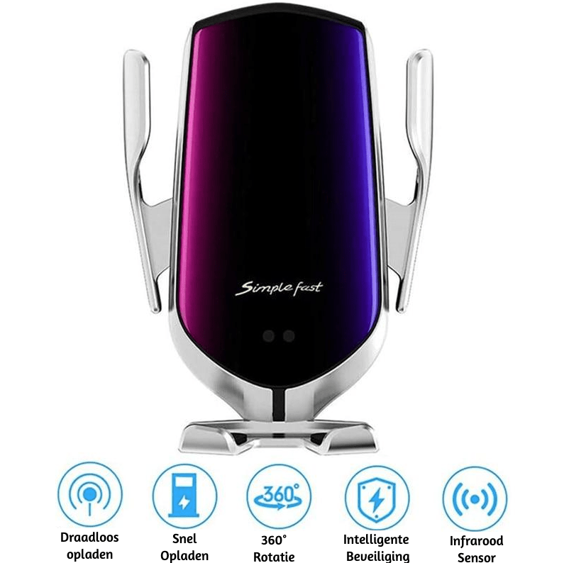AeroGrip – bezdrátový držák telefonu do auta ovladatelný jednou rukou s automatickým sevřením, nabíjením Qi a otáčením o 360°