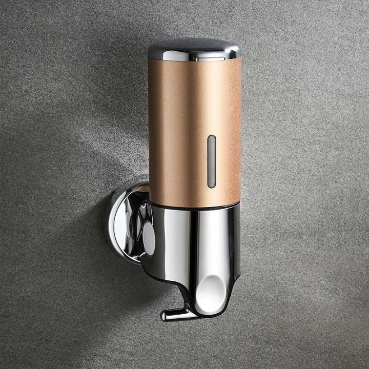 Wandgemonteerde zeepdispenser met modern ontwerp in roestvrij staal