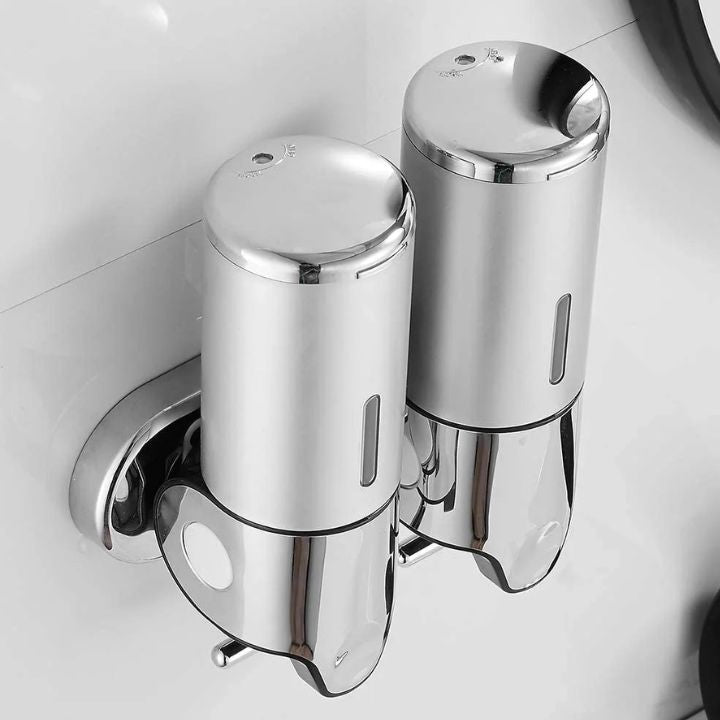 Nástěnný dávkovač mýdla s moderním designem z nerezové oceli