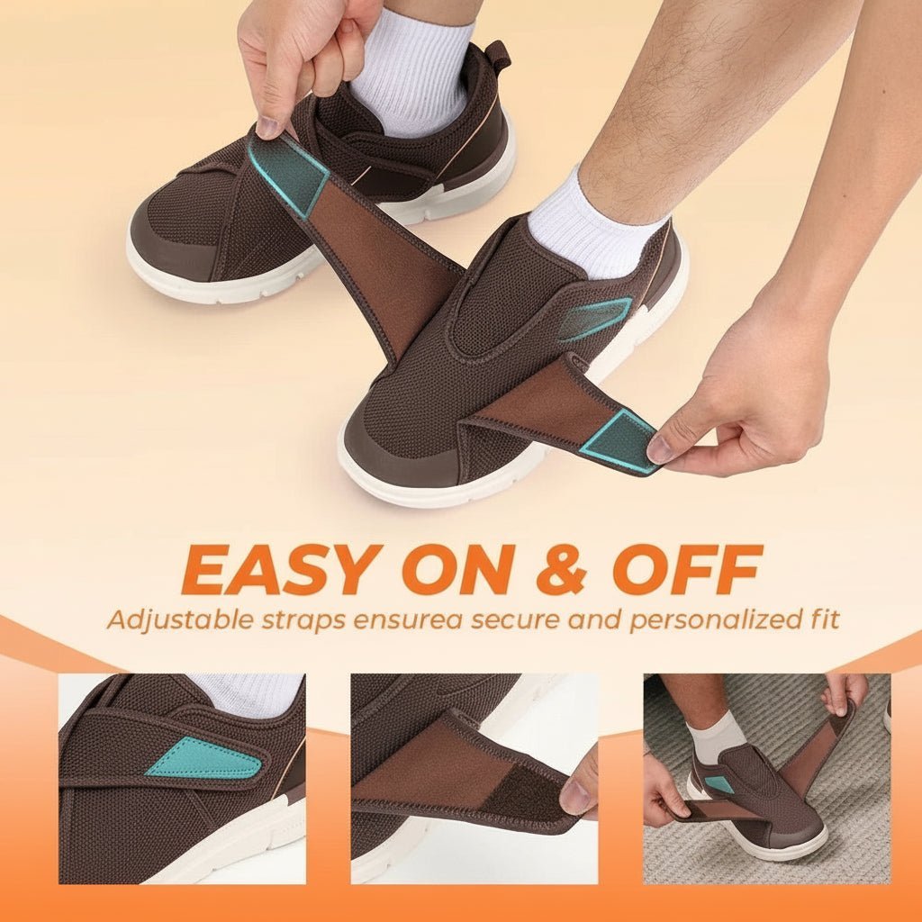 NovaStride Extra Wide Diabetic Slip On Shoes With Pressure Relieving Fit