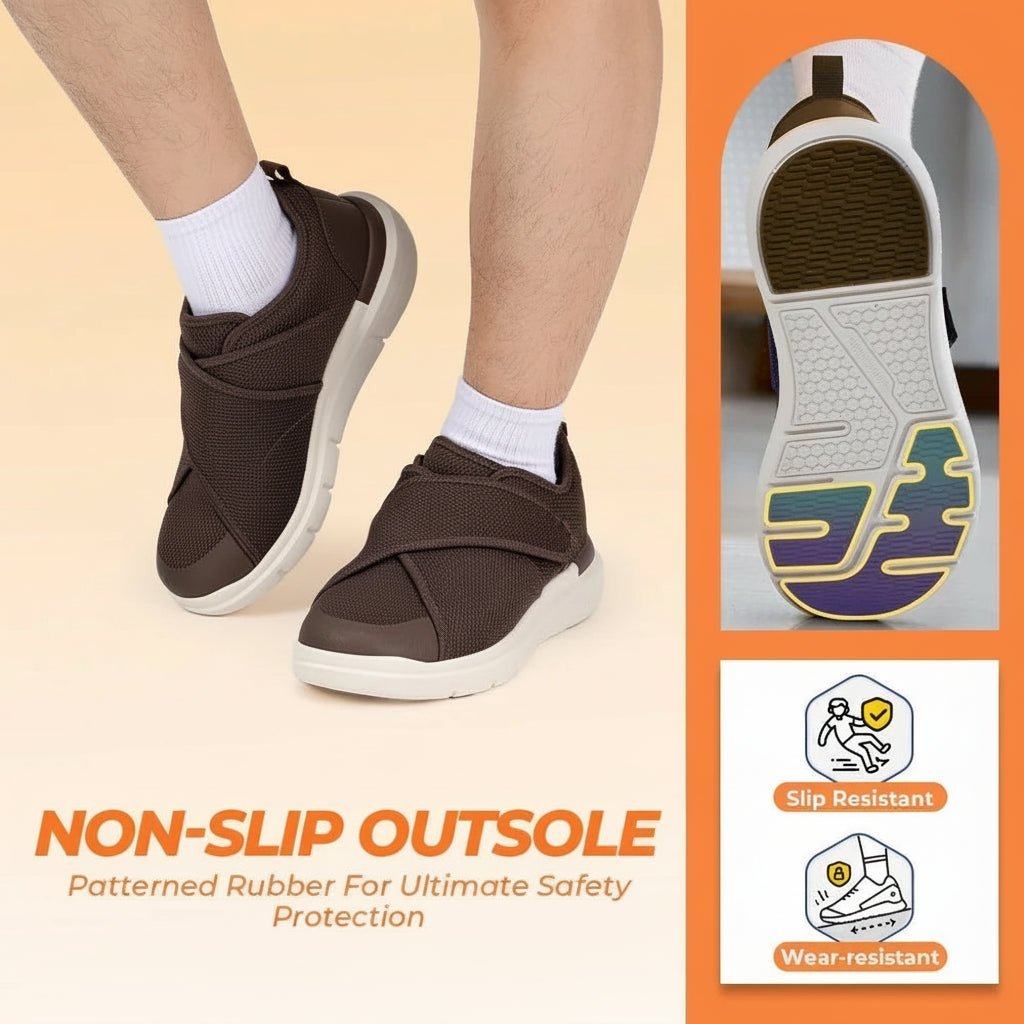 NovaStride Extra Wide Diabetic Slip On Shoes With Pressure Relieving Fit