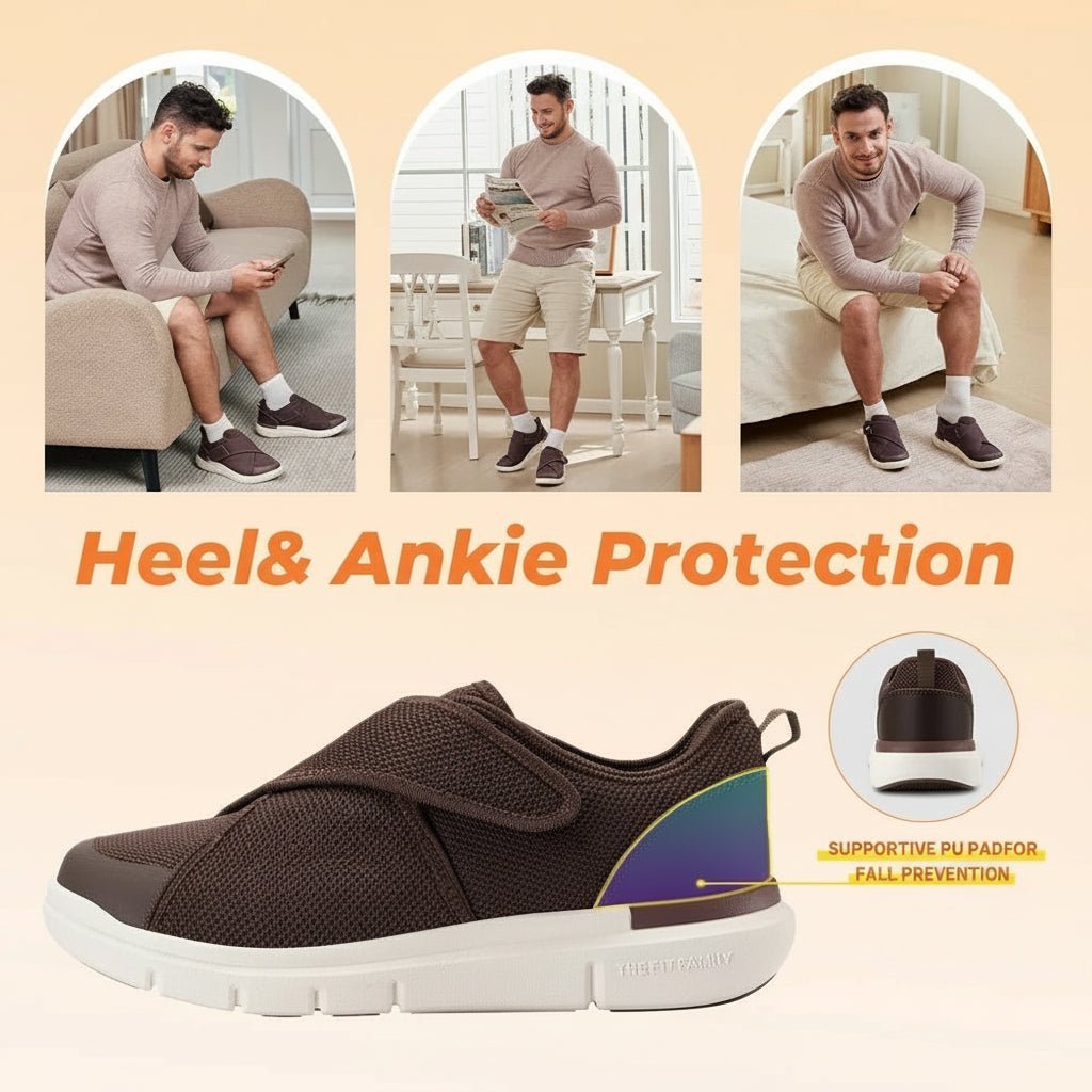 NovaStride Extra Wide Diabetic Slip On Shoes With Pressure Relieving Fit