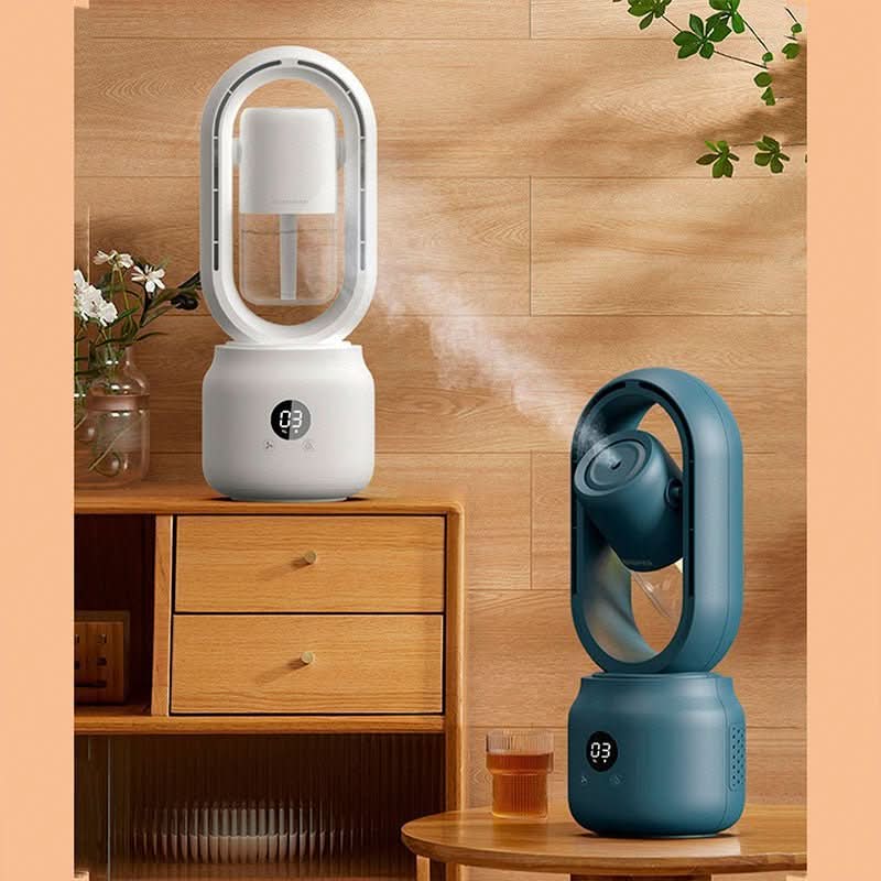 مروحة بلا شفرات من AeroBreeze للمنزل والمكتب، مع تبريد محمول ومرطب ومصباح ليلي
