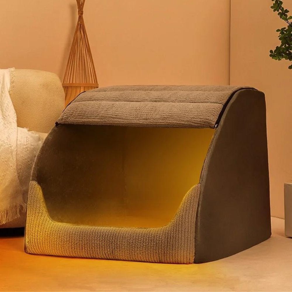 Uzavřený útulný pelíšek CozyNest pro kočky a malé psy