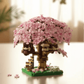 Set di microblocchi Casa sull'albero dei fiori di ciliegio magici Whimsy Block per bambine creative