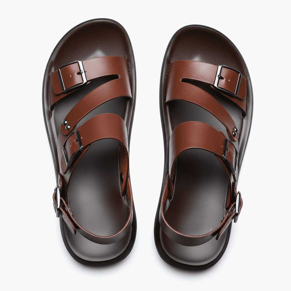 AeroFit verstellbare Herrensandalen mit gekreuzten Riemen und ergonomischer Unterstützung