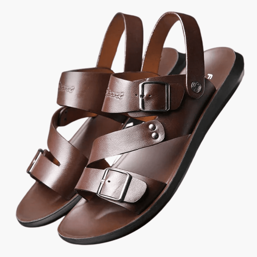 AeroFit verstellbare Herrensandalen mit gekreuzten Riemen und ergonomischer Unterstützung