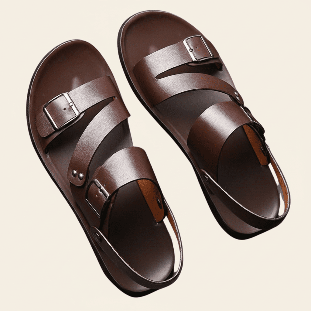 AeroFit verstellbare Herrensandalen mit gekreuzten Riemen und ergonomischer Unterstützung