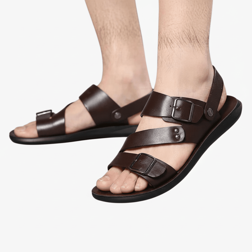 AeroFit verstellbare Herrensandalen mit gekreuzten Riemen und ergonomischer Unterstützung