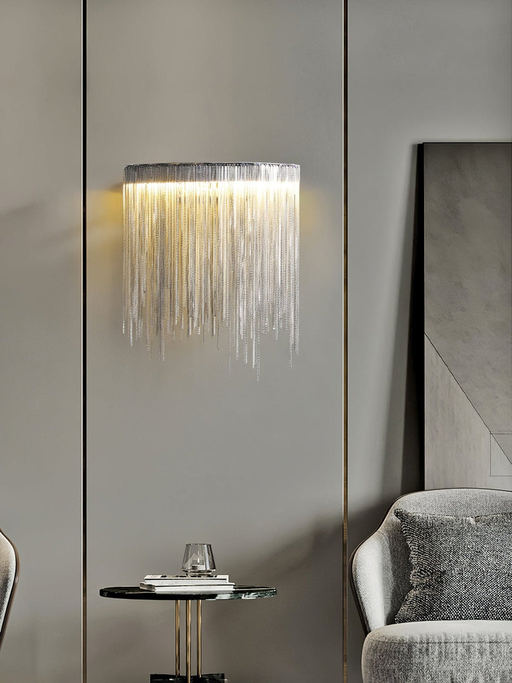 Lampada da parete contemporanea Crystone — Elegante design in acciaio