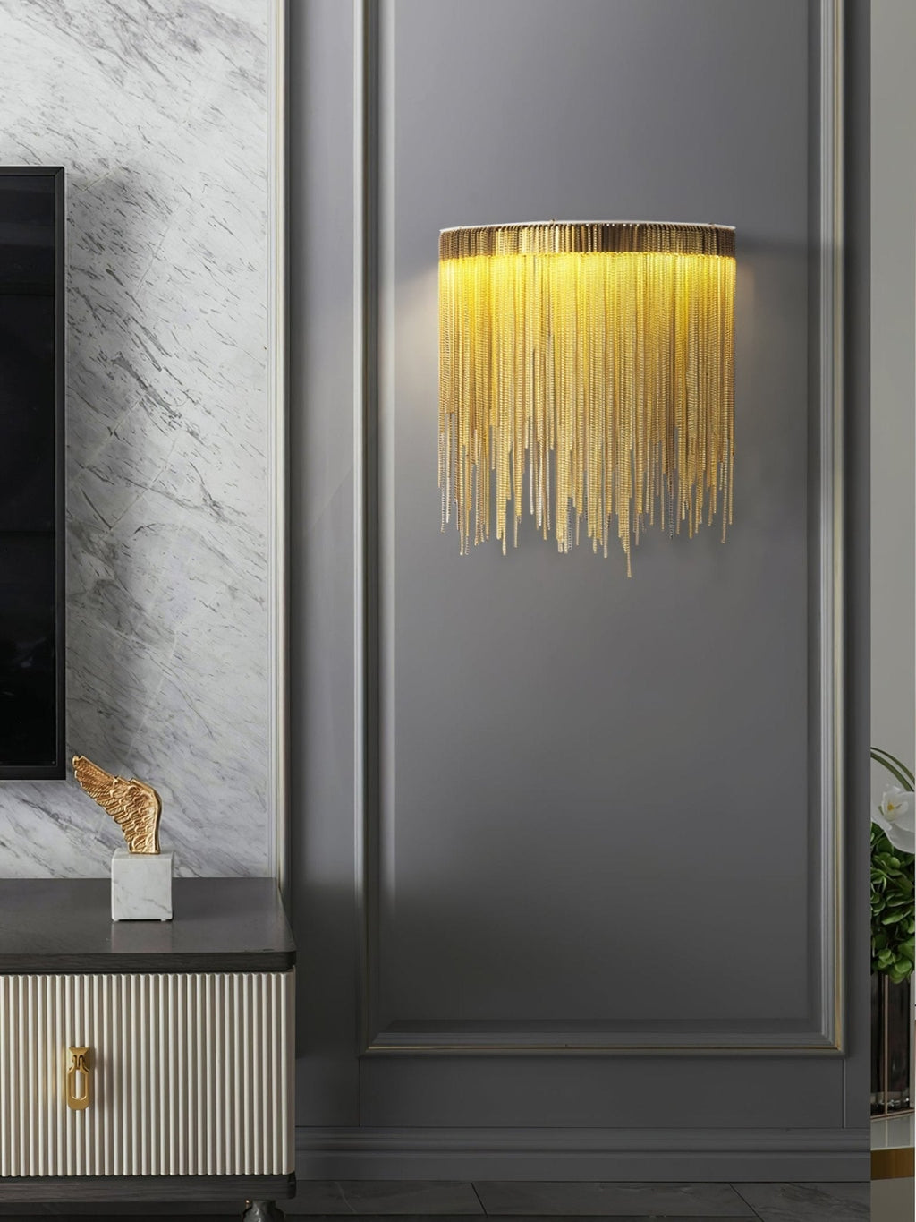 Lampada da parete contemporanea Crystone — Elegante design in acciaio
