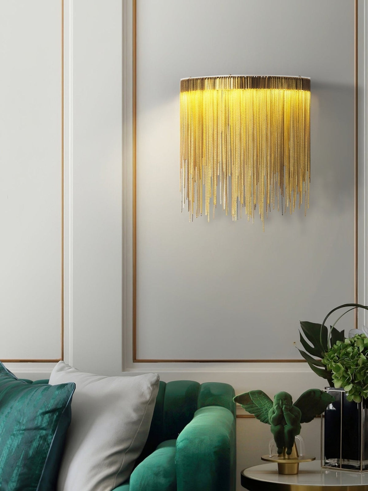 Lampada da parete contemporanea Crystone — Elegante design in acciaio